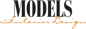 Black with Orange Models Interior Design logo